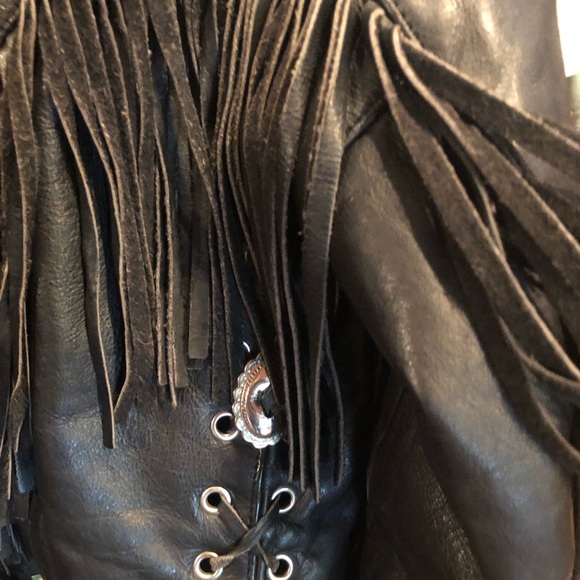 Awesome Vintage Leather, Fringed Jacket. - Picture 4 of 4